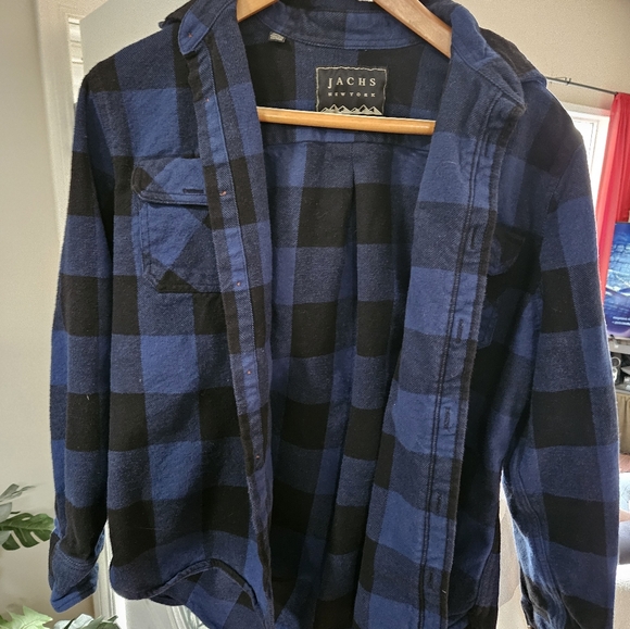 ๐3/$25๐ Jachs New York | Blue & Black Plaid Shacket/Button Up - Picture 3 of 4